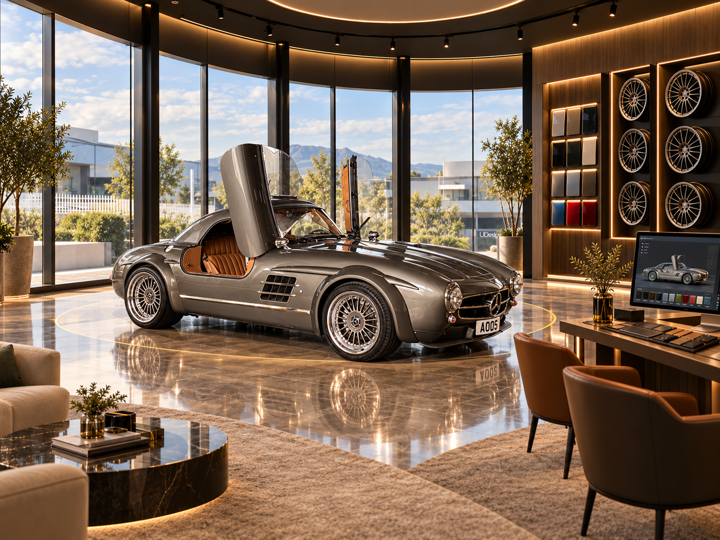 Gullwing in the atelier showroom