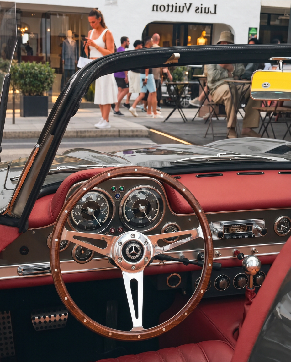 Cockpit with red leather